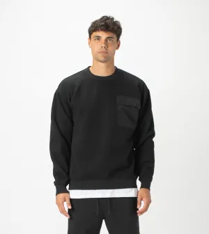 Quilt Lowgo Crew Sweat Black