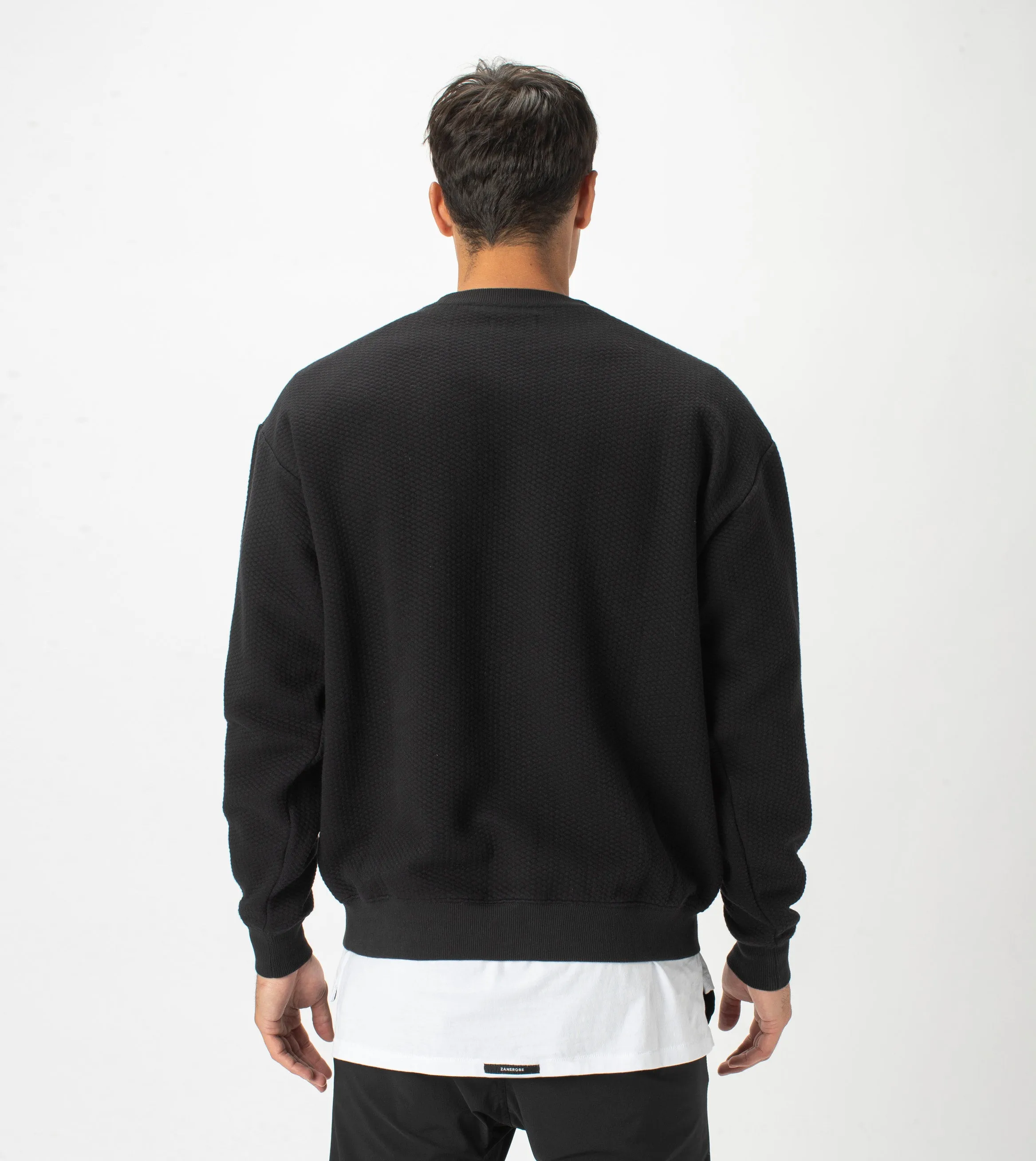 Quilt Lowgo Crew Sweat Black
