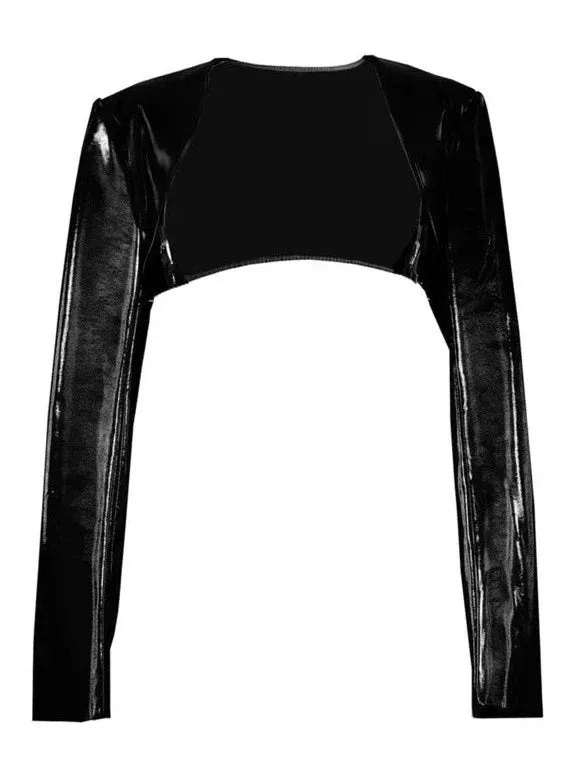 Sheer Mesh Silver Black Suit Punk Hoodie Dress Slit