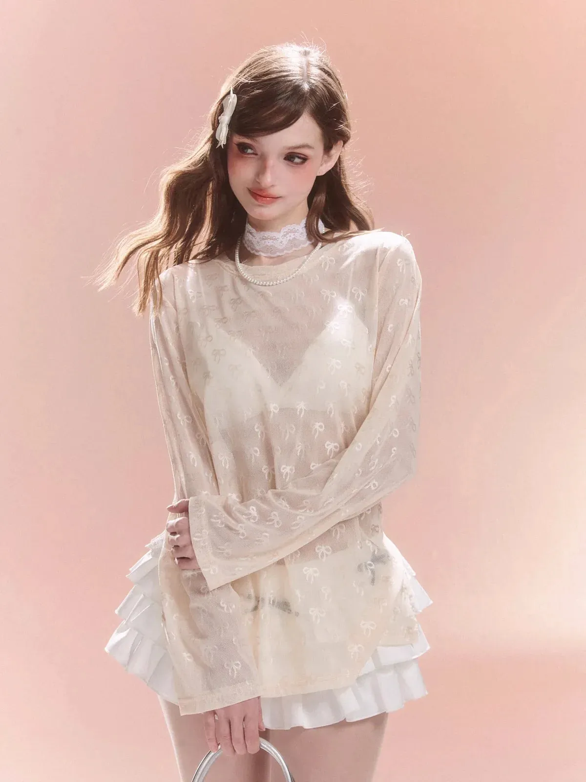 Top Ribbon Sheer Long