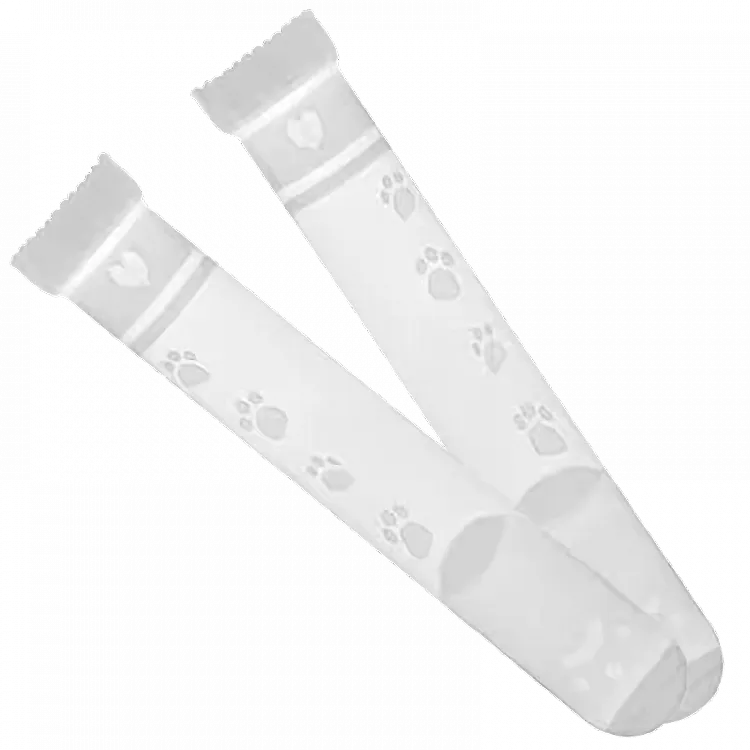 White Semi-sheer Cat Paw Over Knee Stockings